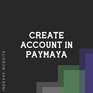 Create account in Paymaya